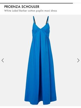 Proenza Schouler Cobalt Blue Maxi Dress with Black Straps